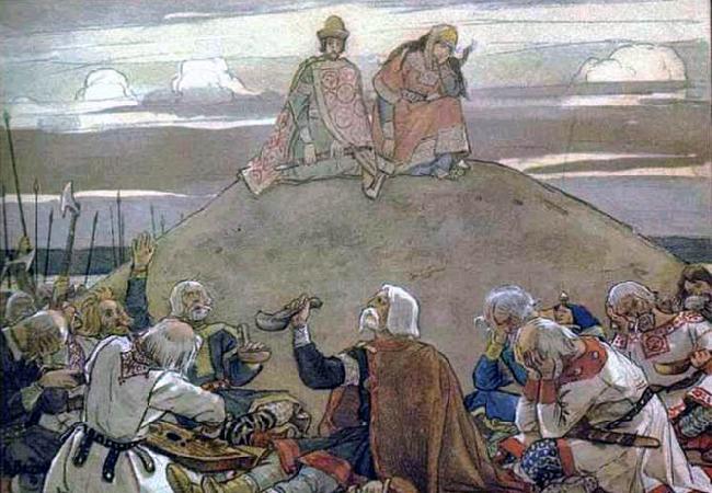 Commemorative feast after Oleg,, Viktor Vasnetsov